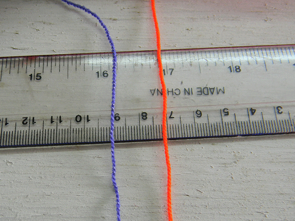 Como medir el grueso de los hilos para tejer mandalas