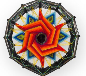 Mandalas de lana tejido espiral  360x320